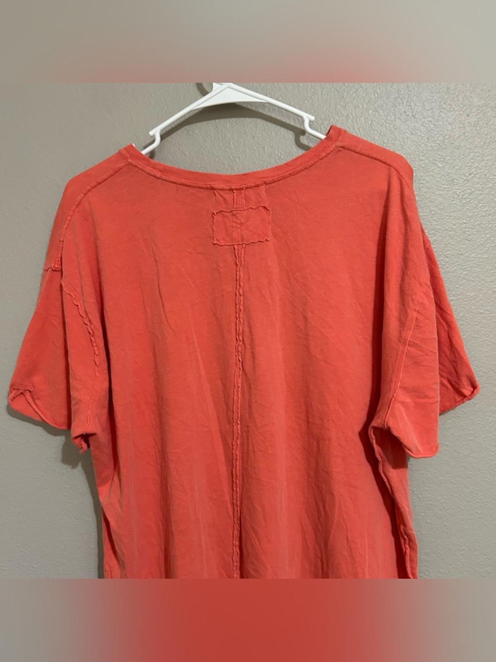Free People Nina Orange Short Sleeve Cotton Boxy Fit T Shirt Women’s Size Medium - Picture 5 of 8